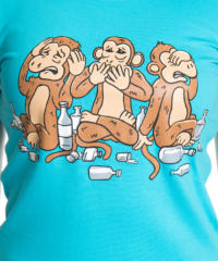 Trojnásobná opice dámské tričko
