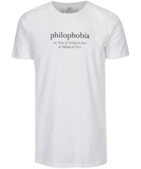 Bílé pánské long fit tričko ZOOT Original Philophobia