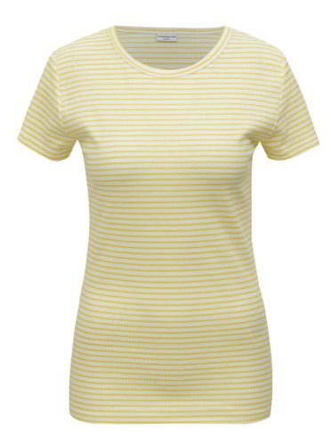 Bílo-žluté pruhované basic tričko Jacqueline de Yong Christine