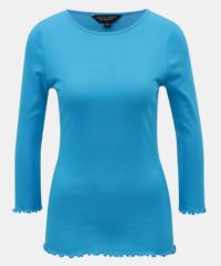 Modré tričko s ozdobnými lemy Dorothy Perkins