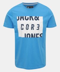 Modré tričko s potiskem Jack & Jones Flake