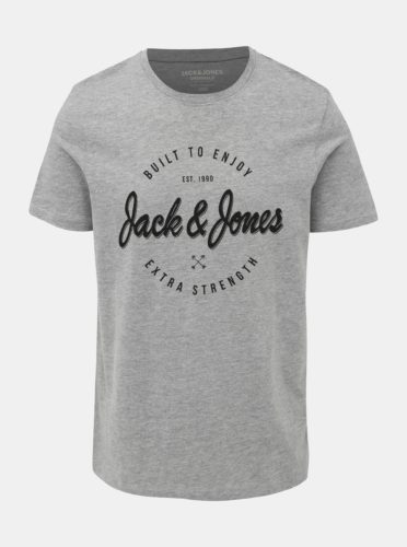 Šedé tričko s potiskem Jack & Jones Rafa